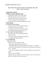 Văn CƠ BẢN K11_Đề cương giữa kì I – Trường Trung học Quốc Gia CHU VĂN AN (Trường Bưởi)