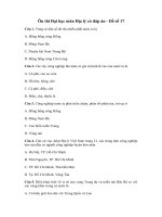 Tải Ôn thi Đại học môn Địa lý có đáp án - Đề số 17 - Để học tốt môn Địa lý lớp 12