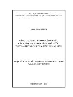 Luận văn Thạc sĩ Quản lý kinh tế Nâng cao chất lượng công chức các cơ quan hành chính nhà nước tại thành phố Cẩm Phả, tỉnh Quảng Ninh