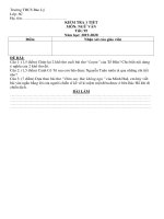 Đề kiểm tra 1 tiết HK2 môn Ngữ văn lớp 6 năm 2019-2020 - THCS Bảo Lý