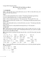 Đề cương ôn tập thi lại môn Hóa học lớp 8