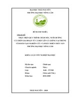 Thực hiện quy trình chăm sóc, nuôi dưỡng cá chép giai đoạn từ cá bột lên cá giống tại trung tâm đào tạo nghiên cứu và phát triển thủy sản trường đại học nông lâm thái nguyên 