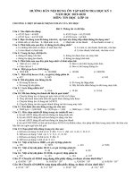 hướng dẫn nội dung ôn tập kiểm tra học kỳ 1 năm học 20192020