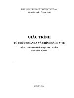 Giáo trình Tổ chức và Quản lý y tế