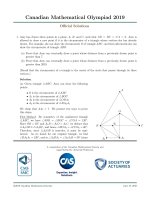 Đề thi và đáp án CMO năm 2019