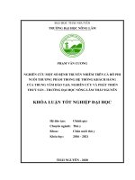 Nghiên cứu một số bệnh truyền nhiễm trên cá rô phi nuôi thương phẩm trong hệ thống khách hàng của trung tâm đào tạo, nghiên cứu và phát triển thuỷ sản   trường đại học nông lâm thái nguyên 