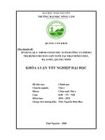Thực hiện quy trình chăm sóc, nuôi dưỡng phòng và điều trị bệnh cho đàn lợn nuôi tại trại lợn công ty TNHH minh châu, thành phố hạ long, tỉnh quảng ninh 
