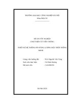 ĐỒ ÁN THIẾT KẾ HỆ THỐNG CẢNH BÁO VẬT CẢN OTO