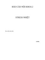 BÁO cáo (CHUYÊN đề nội KHOA NGÀNH THÚ y) STRESS NHIỆT 