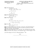 Đề kiểm tra cuối học kì 1 - Toán 8 - Trường THCS Vĩnh An