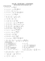 daõy soá – caáp soá coäng – caáp soá nhaân