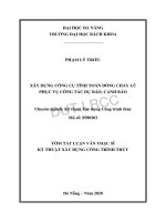 Xây dựng công cụ tính toán dòng chảy lũ phục vụ công tác dự báo, cảnh báo (tt) 