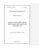 (Luận văn thạc sĩ) đánh giá công chức cấp xã trên địa bàn thị xã buôn hồ, tỉnh đắk lắk 
