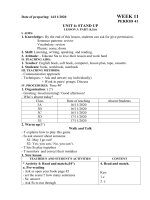 lesson plan class 3 week 11