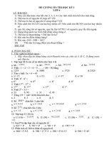 Đề cương ôn thi học kỳ I - Toán 6 - Tài liệu tổng hợp