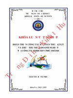 Luận văn kinh tế HOÀN THIỆN CÔNG TÁC KẾ TOÁN THUẾ GTGT VÀ THUẾ THU NHẬP DOANH NGHIỆP TẠI CÔNG TY TNHH MTV PHÚ THÀNH
