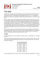 Đề thi Olympic Tin học quốc tế IOI năm 2014