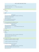 Đáp án môn Nói Tiếng Anh 6