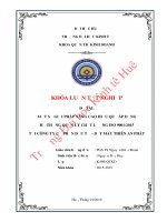 Luận văn kinh tế MỘT SỐ GIẢI PHÁP NÂNG CAO HIỆU QUẢ ÁP DỤNG HỆ THỐNG QUẢN LÝ CHẤT LƯỢNG ISO