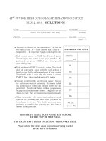 Đề thi Toán quốc tế CALGARY năm 2018