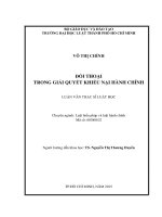 Đối thoại trong giải quyết khiếu nại hành chính 
