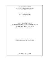 Một thuật toán giải một lớp bài toán cân bằng với song hàm tựa lồi 