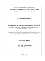 An action research study on using pictures to develop speaking ability of the fifth grade students at an english center in hanoi 