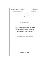 (Luận văn thạc sĩ) nâng cao chất lượng giảng viên các trường cao đẳng công lập trên địa bàn tỉnh đắk lắk 