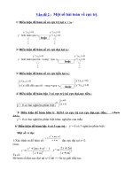 TÓM TẮT LÍ THUYẾT VÀ BÀI TẬP VỀ CỰC TRỊ HÀM SỐ