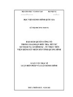 (Luận văn thạc sĩ) bảo đảm quyền công tố trong giai đoạn điều tra, xét xử sơ thẩm vụ án hình sự   từ thực tiễn viện kiểm sát nhân dân tỉnh quảng bình 
