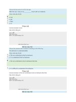 Đáp án môn Nói Tiếng Anh 6