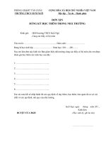 ĐƠN XIN HỌC THÊM TRONG NHÀ TRƯỜNG - Tổ văn phòng - Hoàng Thị Đáp - E-Learning, Website trường THCS Suối Ngô, Tân Châu, Tây Ninh