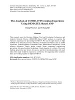 The analysis of COVID-19 prevention experience using DEMATEL-Based ANP