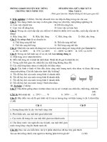 Đề kiểm tra giữa học kì 2 môn Vật lý lớp 6 có đáp án - THCS Minh Tân