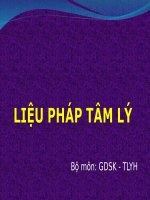 LIỆU PHÁP tâm lý (tâm lý y học SLIDE) 