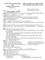 Đề kiểm tra 1 tiết học kì 2 môn Sinh học 9 năm 2019-2020 có đáp án - Trường THCS Lâm Sơn