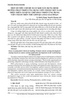 Một số tiêu chí đề xuất khi xây dựng định hướng phát triển ứng dụng viễn thám Việt Nam trên trên cơ sở xu thế phát triển ứng dụng viễn thám trên thế giới qua hai giai đoạn