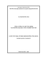 Luận văn thạc sĩ tăng cường tự chủ tài chính tại trường đại học công nghiệp việt trì 