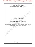 Giáo trình AutoCAD  nghề công nghệ ô tô cao đẳng  cđ nghề đà lạt 