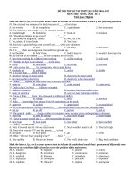 TUYỂN CHỌN 15 đề THI THỬ THPT môn TIẾNG ANH 2017 có áp án 