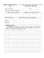 Đề thi giữa học kì 2 môn Tiếng Việt lớp 5 năm 2019-2020 - Trường Tiểu học Hồ Văn Huê