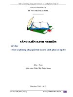 Một số phương pháp giải bài toán so sánh phân số lớp 6 