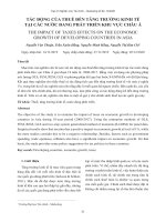 Tác động của thuế đến tăng trưởng kinh tế tại các nước đang phát triển khu vực Châu Á