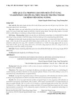 Hiệu quả của Propess làm chín mùi cổ tử cung và khởi phát chuyển dạ trên thai đủ trưởng thành tại Bệnh viện Hùng Vương