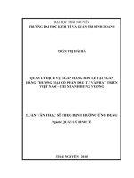Luận văn thạc sĩ quản lý dịch vụ ngân hàng bán lẻ tại ngân hàng TMCP đầu tư và phát triển việt nam   chi nhánh hùng vương 