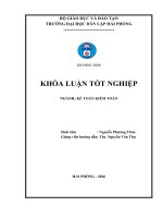 Hoàn thiện tổ chức công tác kế toán vốn bằng tiền tại công ty cổ phần vận đầu tư và phát triển cảng đình vũ 