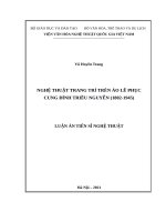 luận án tiến sĩ nghệ thuật trang trí trên áo lễ phục cung đình triều nguyễn (1802   1945)  (decorative art on nguyen dynasty’s imperial palace vestments (1802   1945)) 