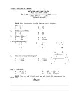 tr­êng tióu häc nam léc kióm tra ®þnh kú lçn 1 n¨m häc 2007 2008 hä vµ tªn líp m«n to¸n líp 2 thêi gian 40 phót bµi 1 h y khoanh trßn vµo ch÷ ®æt tr­íc c©u tr¶ lêi ®óng 1 30 7 a 30 b 23 c 18 d 21