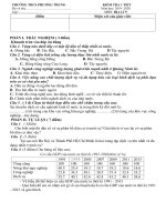 Đề kiểm tra 1 tiết học kì 2 môn Địa lớp 9 năm 2019-2020 - THCS Phương Trung