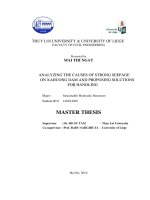 Analyzing the causes of strong seepage on xahuong dam and proposing solutions for handling master thesis major sustainble hydraulic structures coastal engineering and management code 62 58 02 0 